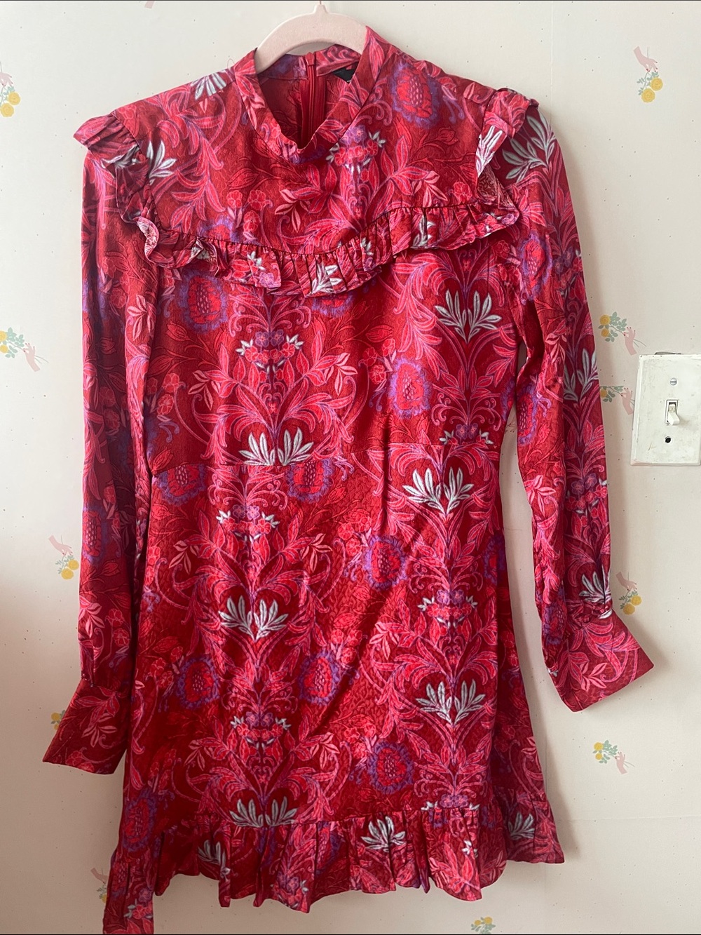 Zara Red Floral Mini Dress
